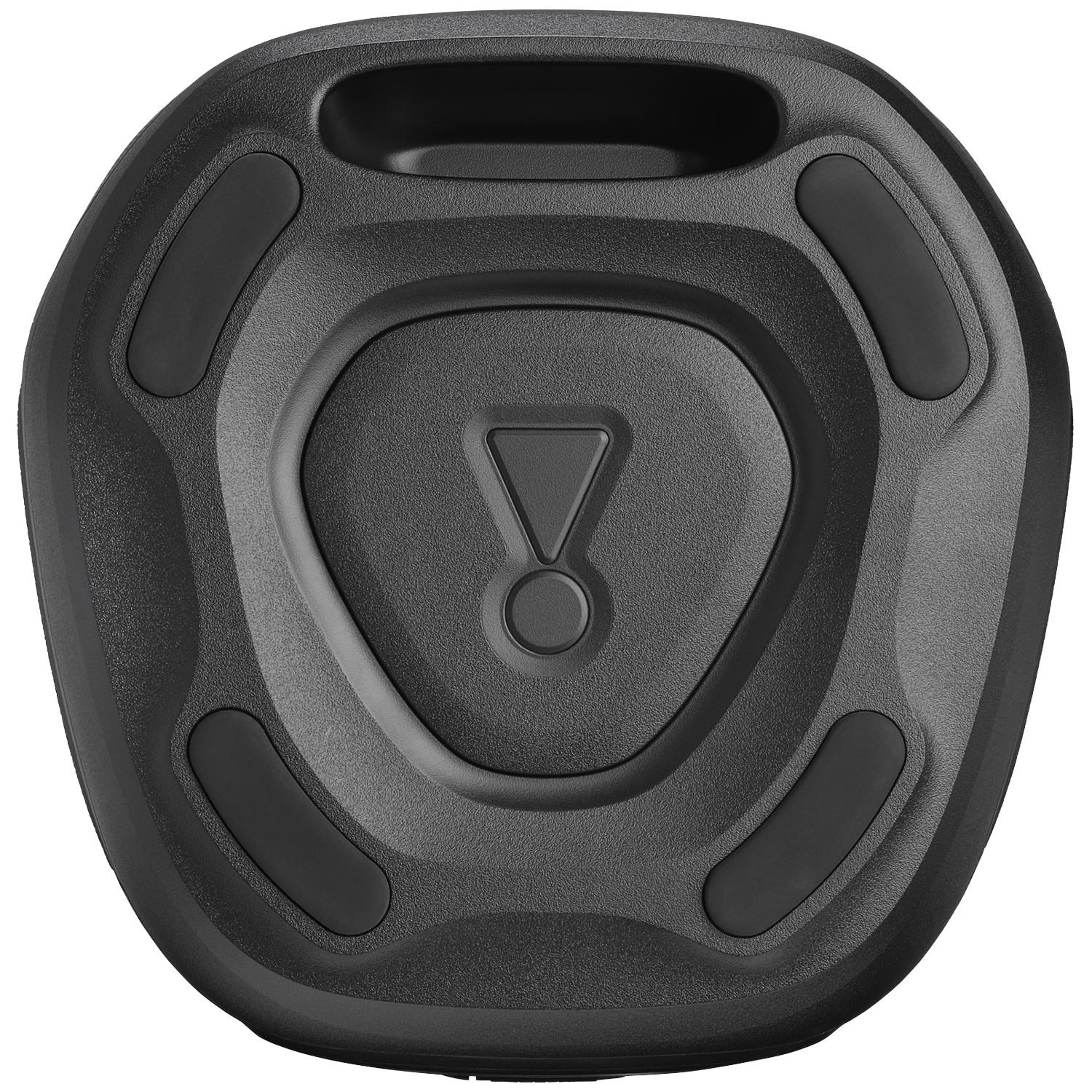 Black speaker with handle and rubber feet, JBL logo in the center.