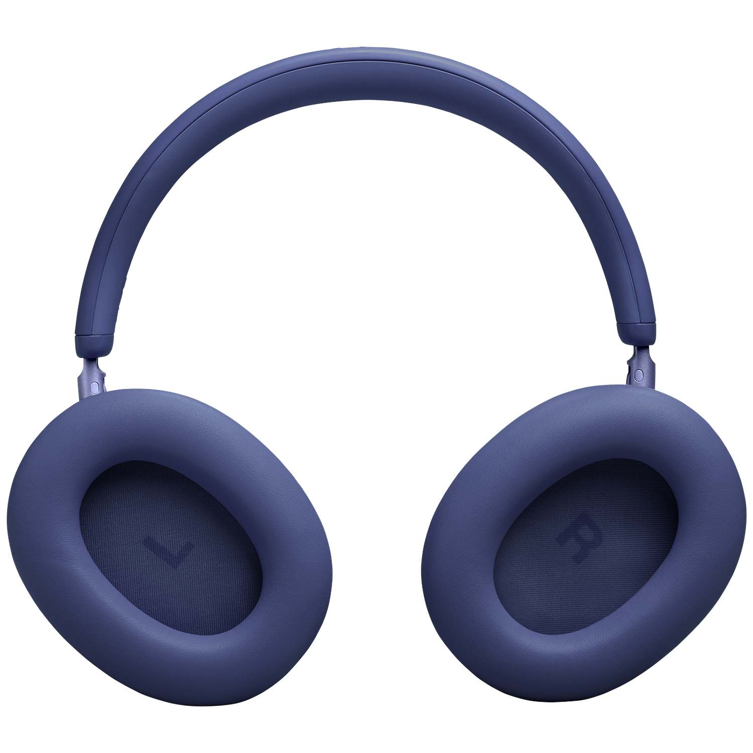 Dark blue over-ear headphones with a padded headband and earcups.