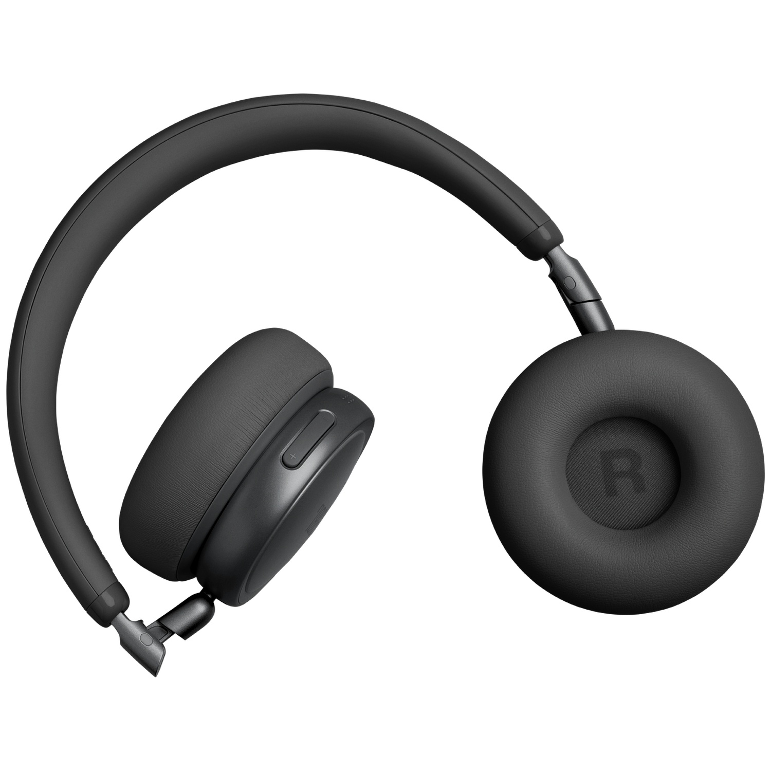 Casque circum-aural noir avec coussinets moelleux et serre-tête réglable.