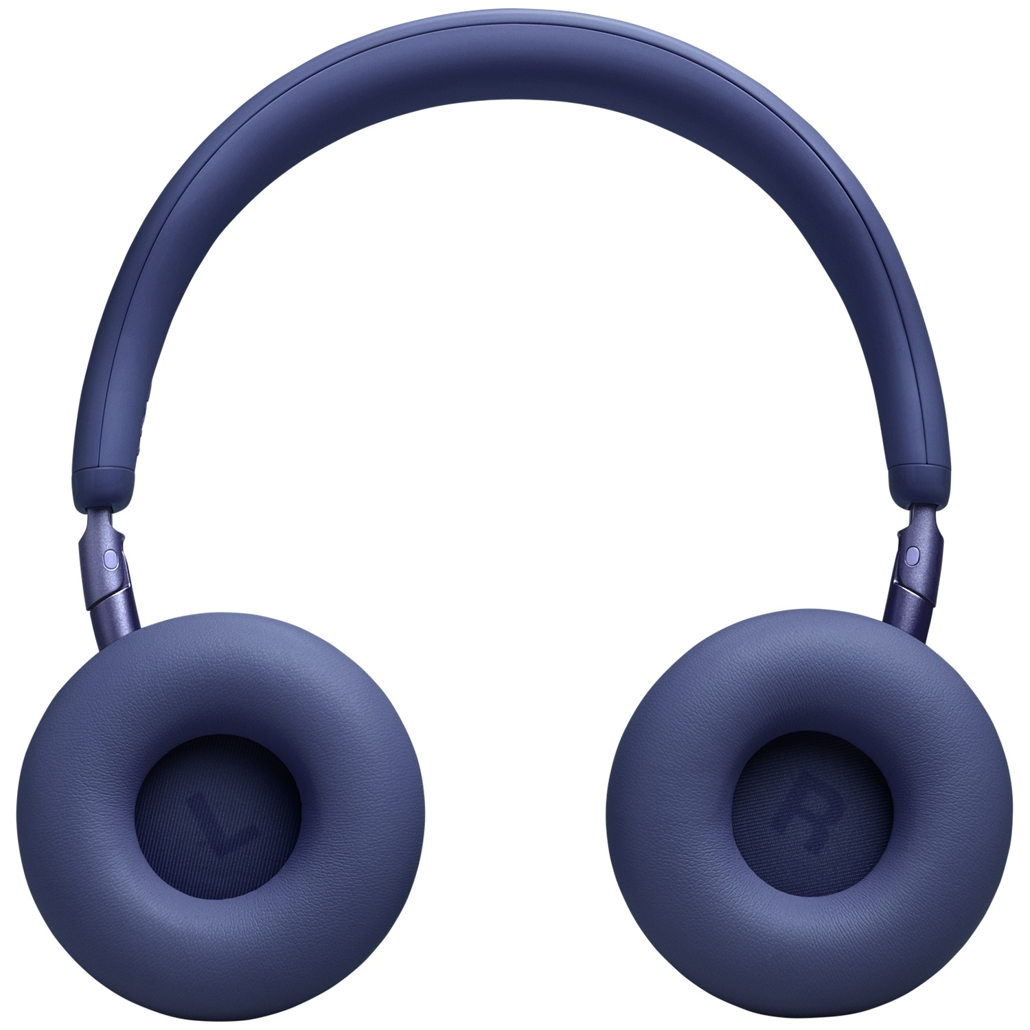 Casque circum-auriculaire bleu foncé avec arceau et coussinets rembourrés.