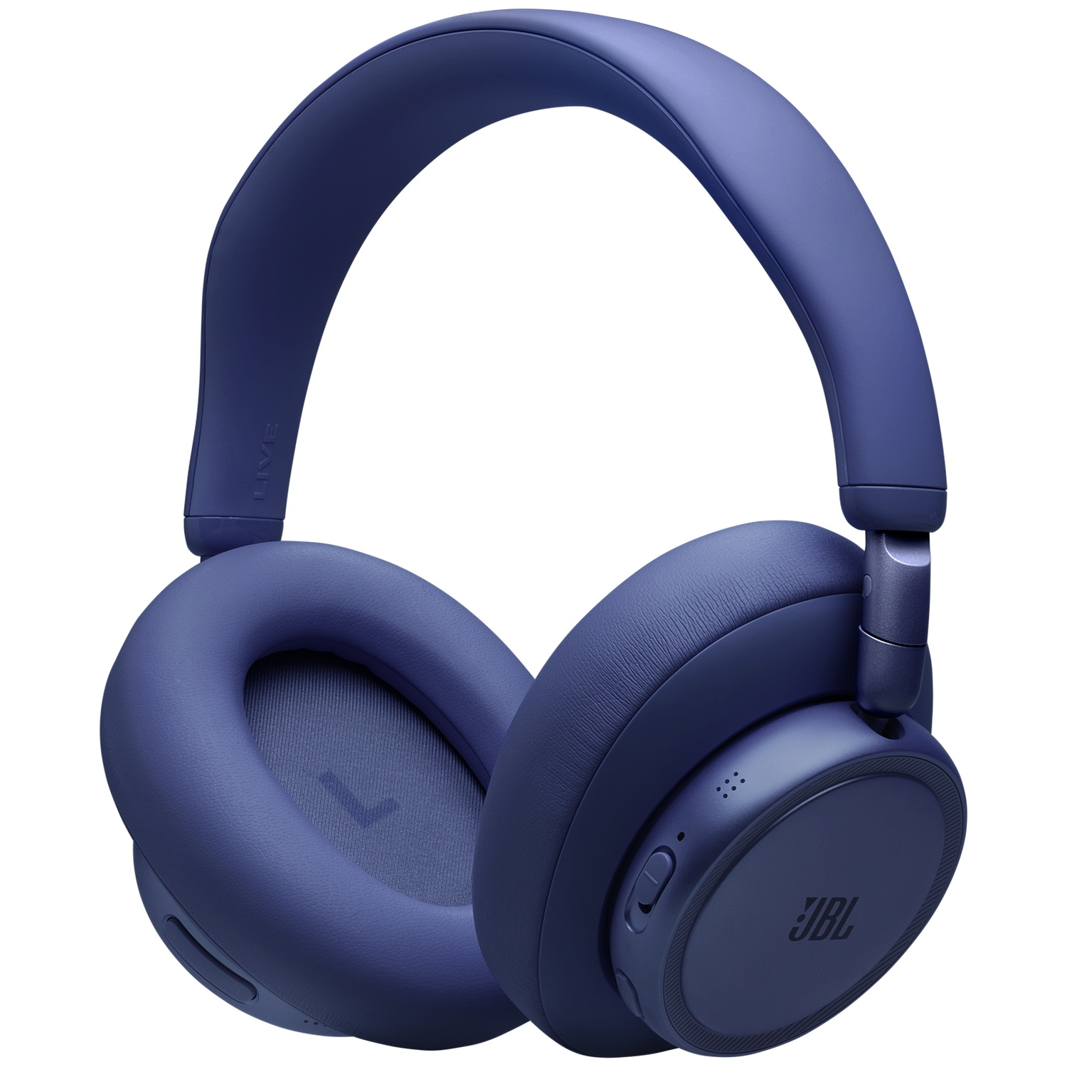 Casque JBL bleu foncé avec coussinets et arceau.