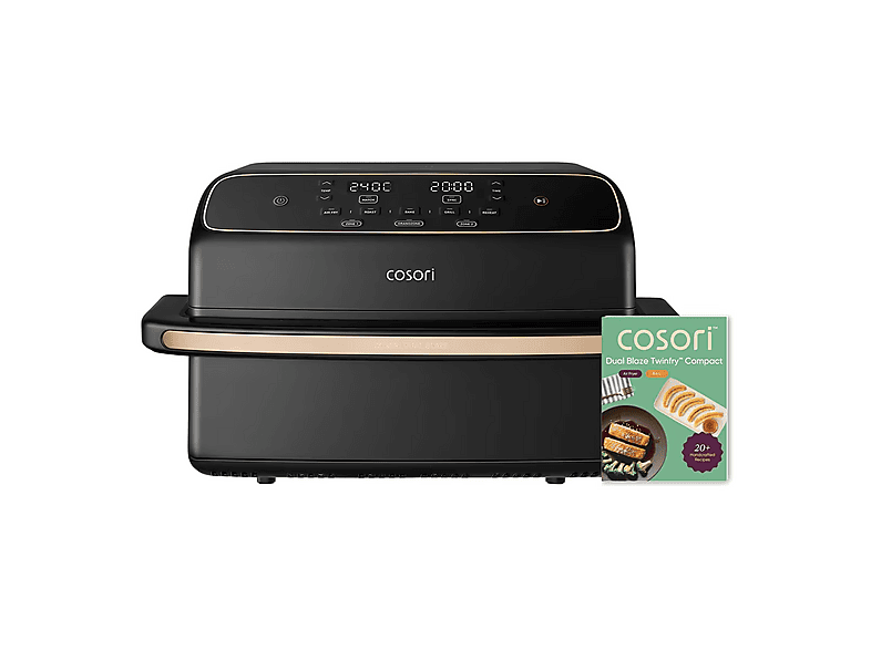 Freidora de aire - Cosori Twinfry™ Dual Blaze Compact, 8.6 l, 2700 W, 240 °C, 2 Cestas, Negro – imagen 2