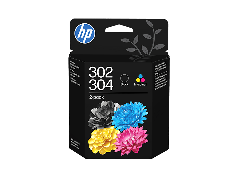 Cartucho de tinta - HP 302/304, 1x Tinta Negra, Tricolor