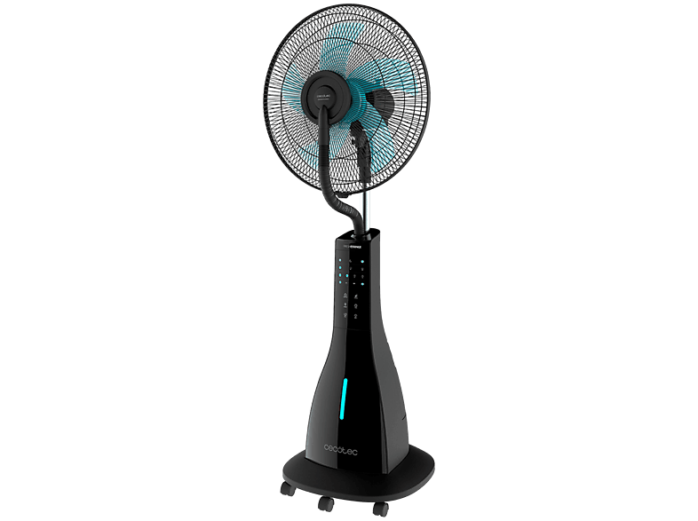 Ventilador de agua - Cecotec EnergySilence 690 FreshEssence, Motor cobre 90W, Depósito 3L, 5 aspas, 3 velocidades, Mando, Negro