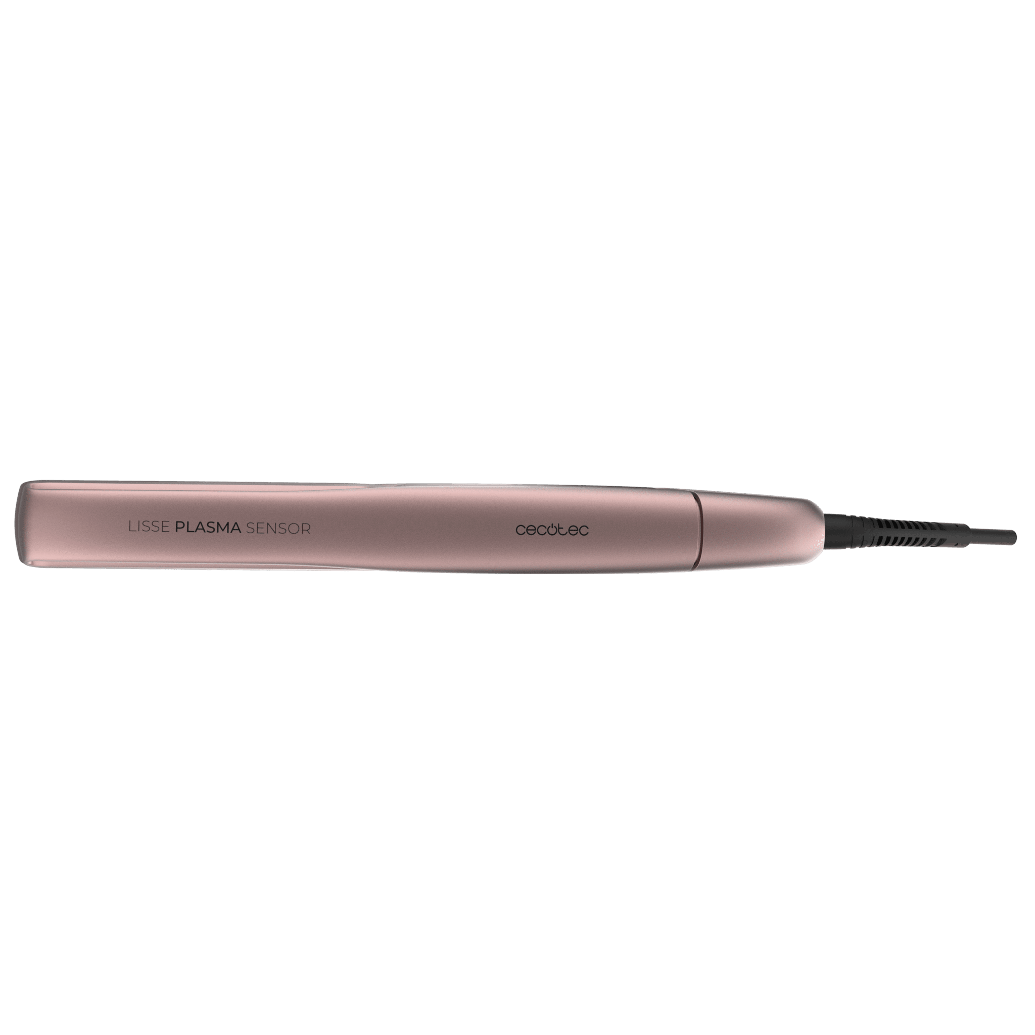 Plancha de pelo rosa con "LISSE PLASMA SENSOR" y logo CECÓTEC.