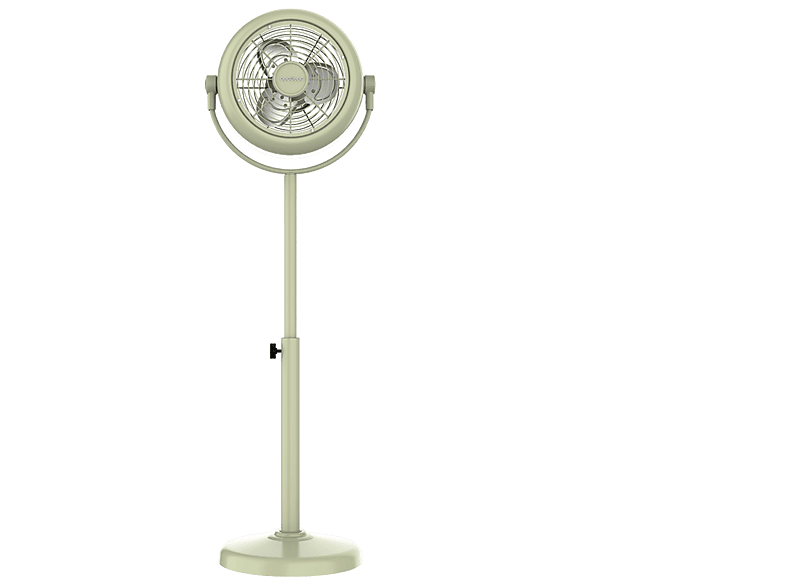 Ventilador de pie - Cecotec EnergySilence 250 ClassicStyle, Estilo retro 10” (25 cm) 25 W, Inclinación ajustable, 2 velocidades y 3 aspas, Verde