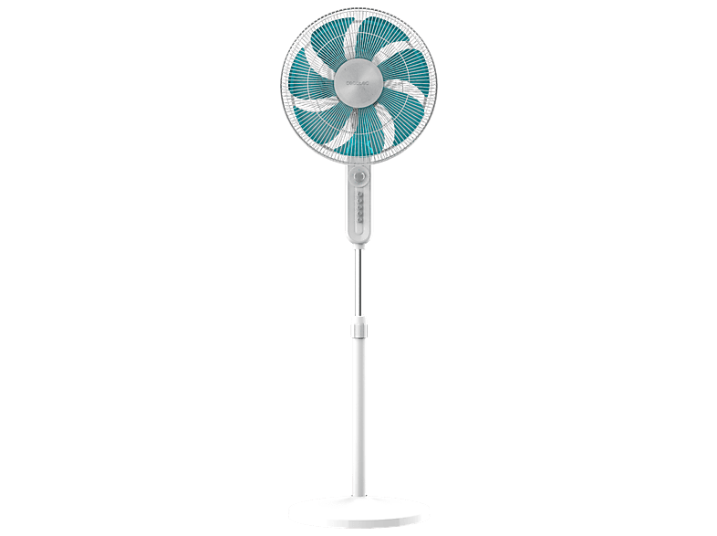Ventilador de pie - Cecotec EnergySilence 610 Max Flow, 70 W, 7 aspas, 4 velocidades, Inclinación ajustable y altura regulable hasta 130 cm, Blanco