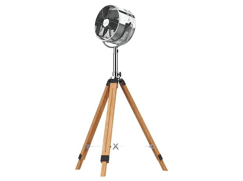 Ventilador de pie - Cecotec EnergySilence 1200 Woody, 80 W, 3 aspas, Motor cobre, velocidades, Altura regulable 115-130 cm, Madera