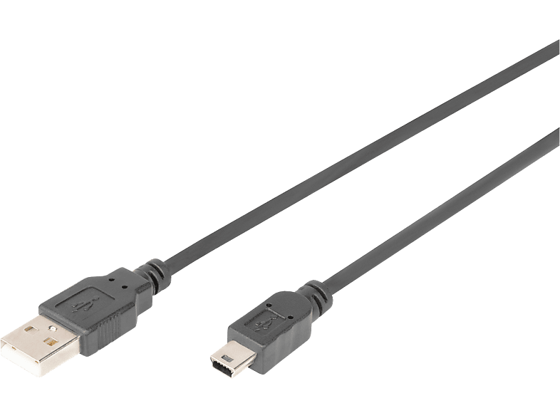 Digitus USB-Kabel USB 2.0 USB-A Stecker, USB-Mini-B Stecker 1.80 m Schwarz mit OTG-Funktion AK-3001 — Foto 2 von 5