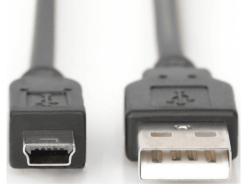 Digitus USB-Kabel USB 2.0 USB-A Stecker, USB-Mini-B Stecker 1.80 m Schwarz mit OTG-Funktion AK-3001 — Foto 5 von 5