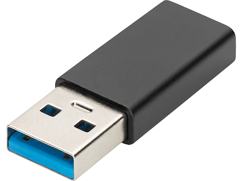 DIGITUS USB A auf USB-C Adapter, 5 Gbit/s, Schwarz; USB-C Adapter----USB-C Adapter