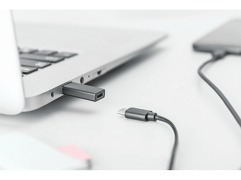 DIGITUS USB A auf USB-C Adapter, 5 Gbit/s, Schwarz; USB-C Adapter----USB-C Adapter — Foto 3 von 5