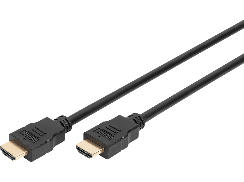 DIGITUS HDMI High Speed mit Ethernet Anschlusskabel, 5m, Schwarz; HDMI Kabel----HDMI Kabel