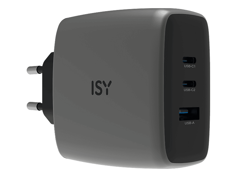 ISY IAC-7100 PD GaN Ladegerät Universal, 100 - 240 V W, Grau