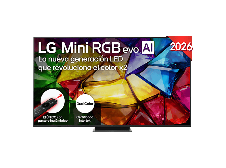 TV RGB Mini LED 75" - LG 75MRGB87B6B, UHD 4K, Procesador Inteligente α8 AI Processor 4K Gen3, Smart TV, DVB-T2 (H.265), Negro