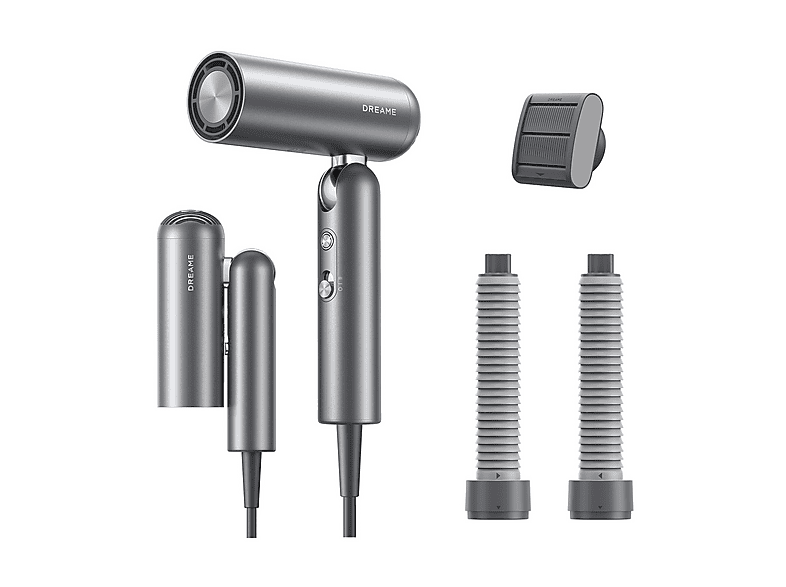 ASCIUGACAPELLI DREAME Pocket Neo 2 Hair Dryer - Space Grey, Potenza 1300 W, Livelli di temperatura 5, Tecnologia a ioni