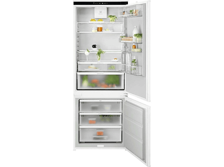 FRIGORIFERO DA INCASSO ELECTROLUX LNG7TE75S, Capacità netta totale 376 l, Rumorosità: 35 dB(A), 4 ripiani, Dimensioni: L 69,6 cm A 188,4 P 54,9 cm, Bianco, Classe E