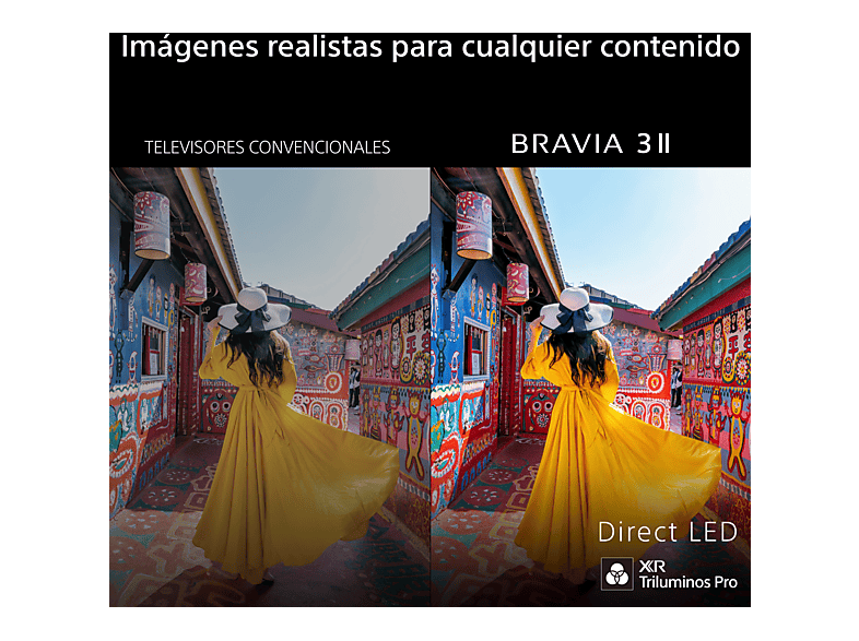 TV LED 50" - Sony BRAVIA 3 II, Direct LED, 4K UHD HDR, Google Smart TV, Gaming PS5, Dolby Atmos/Vision, Chromecast, Apple AirPlay, 120Hz, 50XR35M2 – imagen 3