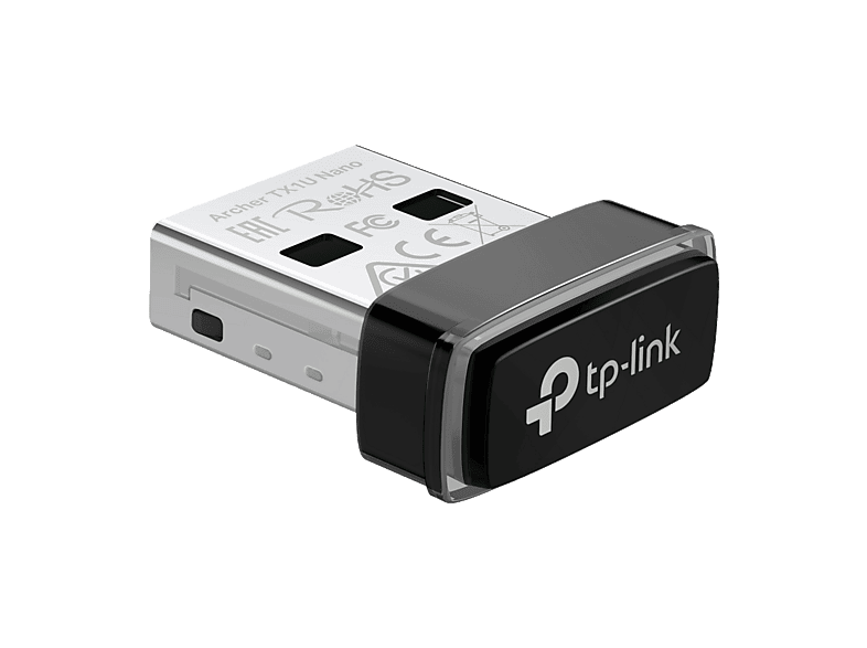 Adaptador Wi-Fi USB - TP-Link Archer TX1U Nano, 6, OFDMA y MU-MIMO, Amplia compatibilidad, Negro