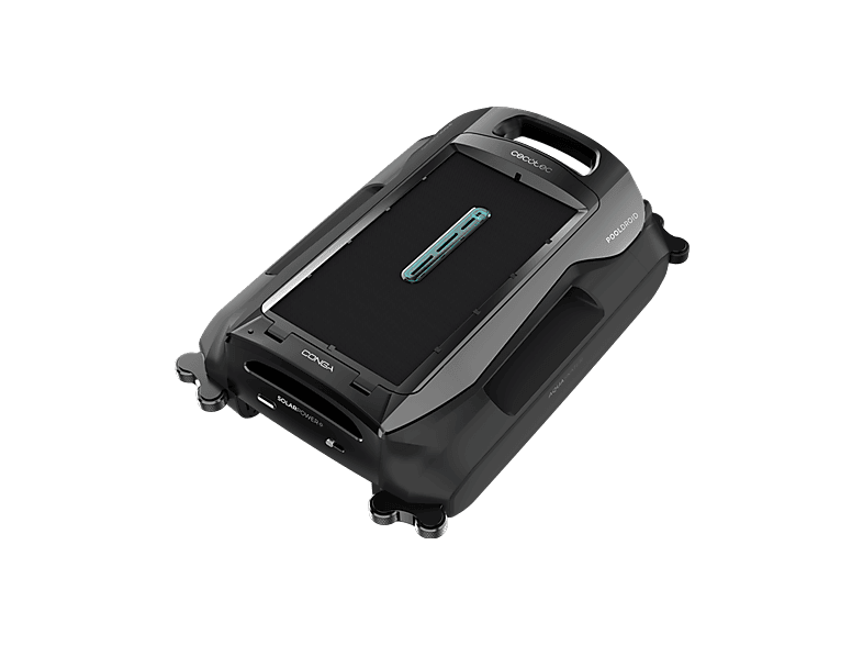 Robot limpiapiscinas - Cecotec Conga Pooldroid AquaSkater, Inalámbrico, Solar Power 16 h, Cesta 4,5 L, Sensores ultrasónicos, Autoparking, Negro