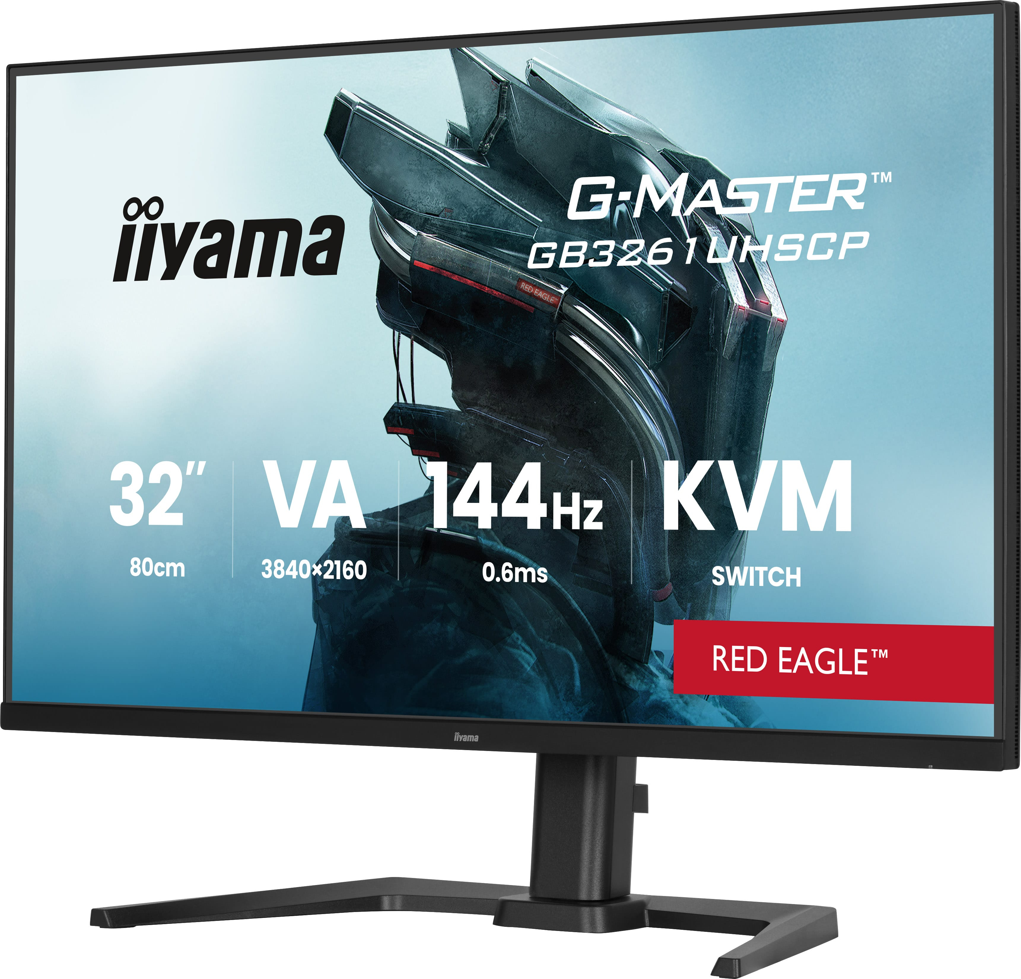 Monitor gamingowy Iiyama G-Master 32 cale, 144Hz, 4K z przełącznikiem KVM.
