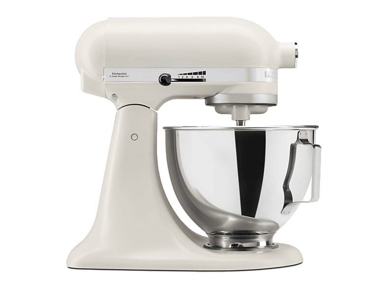 Robot amasador - KitchenAid 5KSM95PSEPL, 250 W, 4.3 l, 58-220 RPM, Cabezal Inclinable, Blanco Porcelana