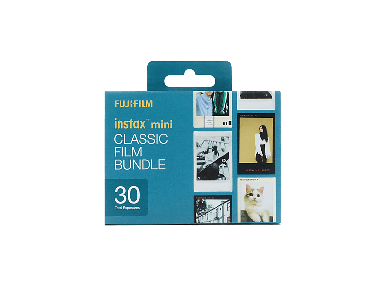 Película fotográfica - Fujifilm Classic Film Bundle, 54 x 86mm, Pack de 30 películas, Contact Sheet, Monochrome o Photo Slide