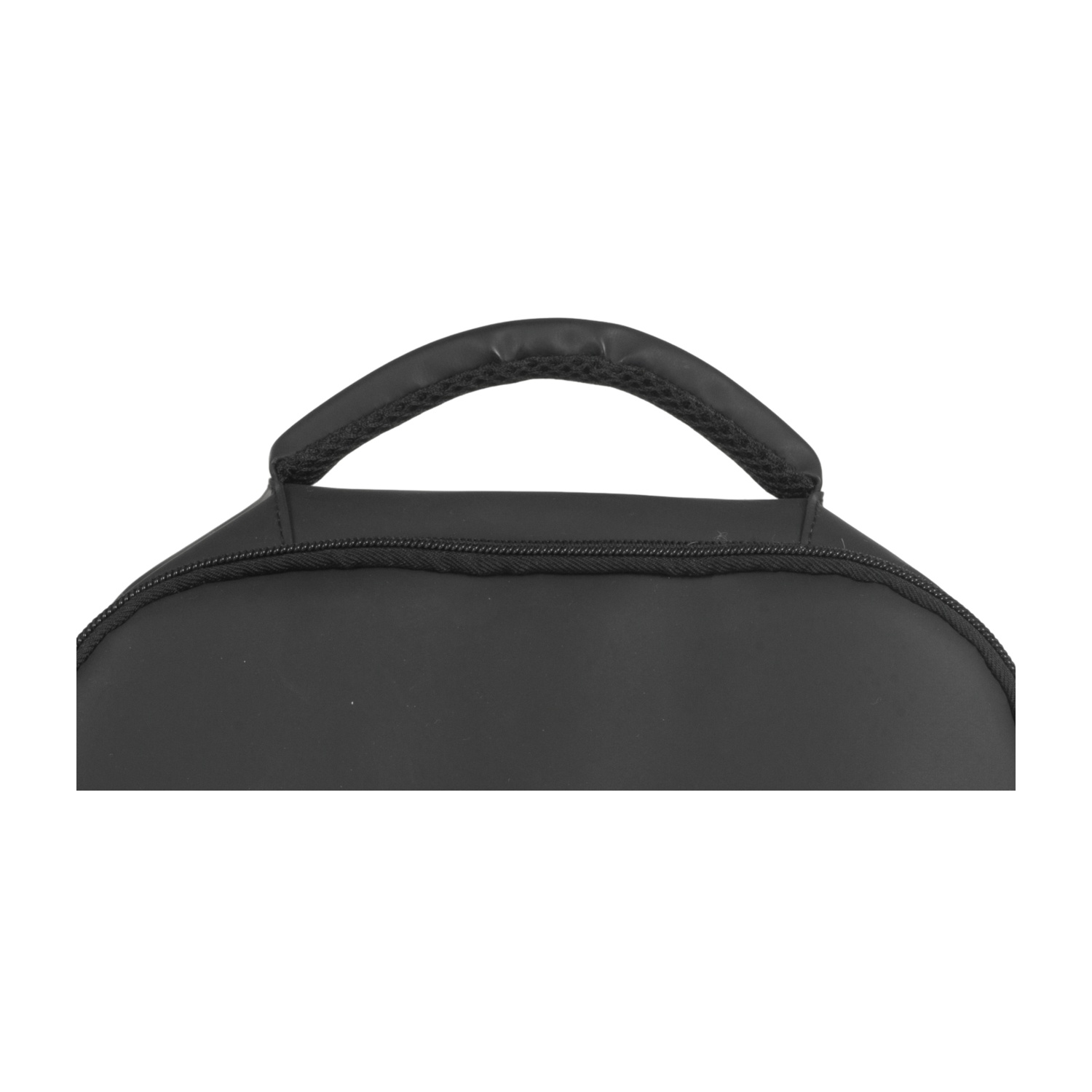 Manico nero per zaino con cerniera.
