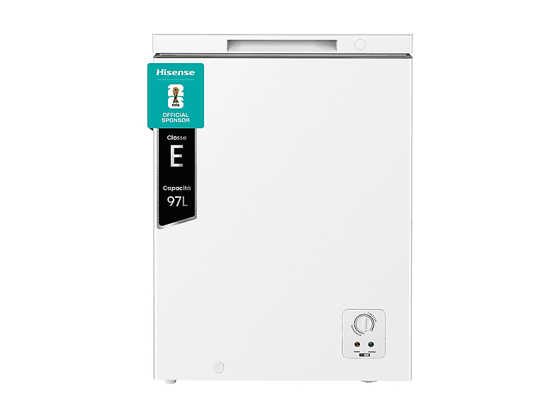 HISENSE FT100N1BWE Congelatore pozzo, Capacità netta 97 l, dimensioni: L 57,8 cm, A 85,8 P 44,4 Rumorosità 38 dB(A), Bianco, Classe E