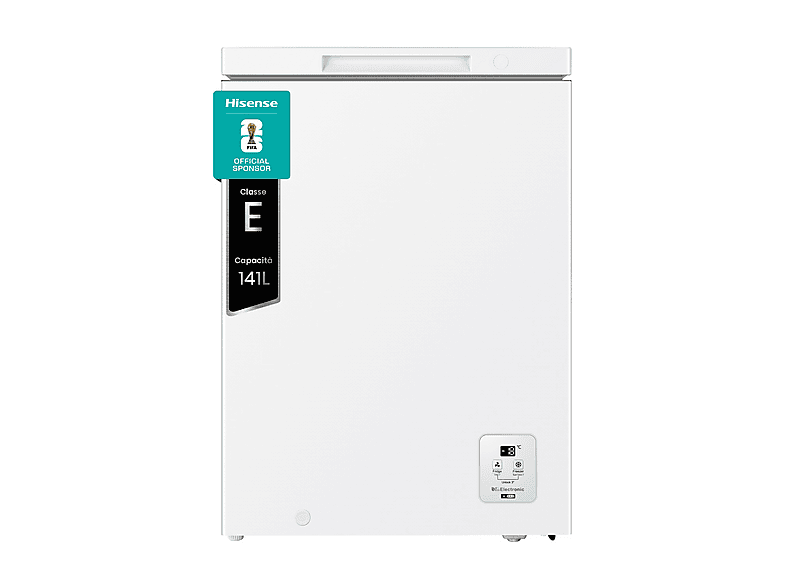 HISENSE FT145N1AWE Congelatore pozzo, Capacità netta 141 l, dimensioni: L 60,6 cm, A 85,8 P 55,9 Rumorosità 37 dB(A), Bianco, Classe E