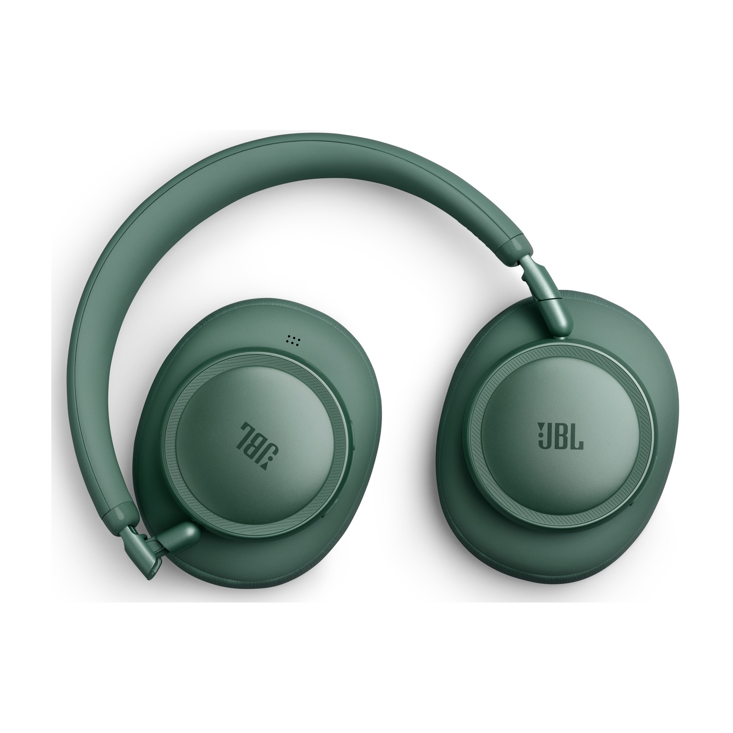 Cuffie JBL verdi con padiglioni imbottiti su sfondo bianco.