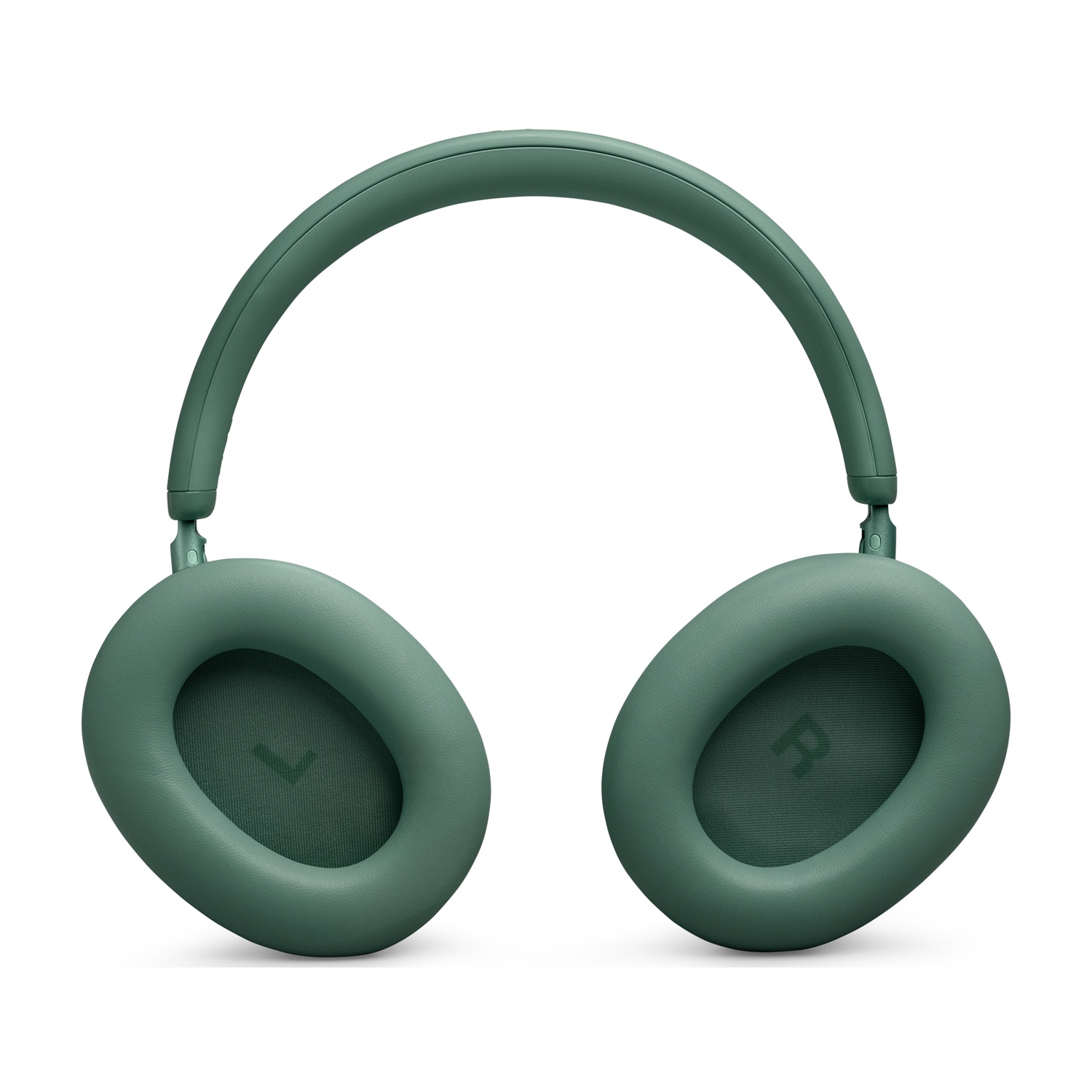 Cuffie verdi over-ear con padiglioni imbottiti, L e R ben visibili.