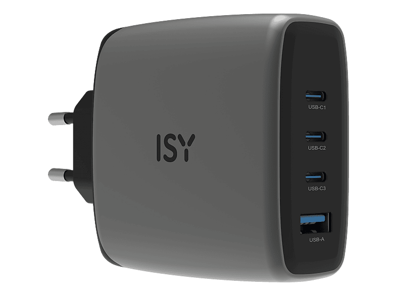 ISY IAC-7140 PD GaN Ladegerät Universal, 100 - 240 V 140 W, Grau