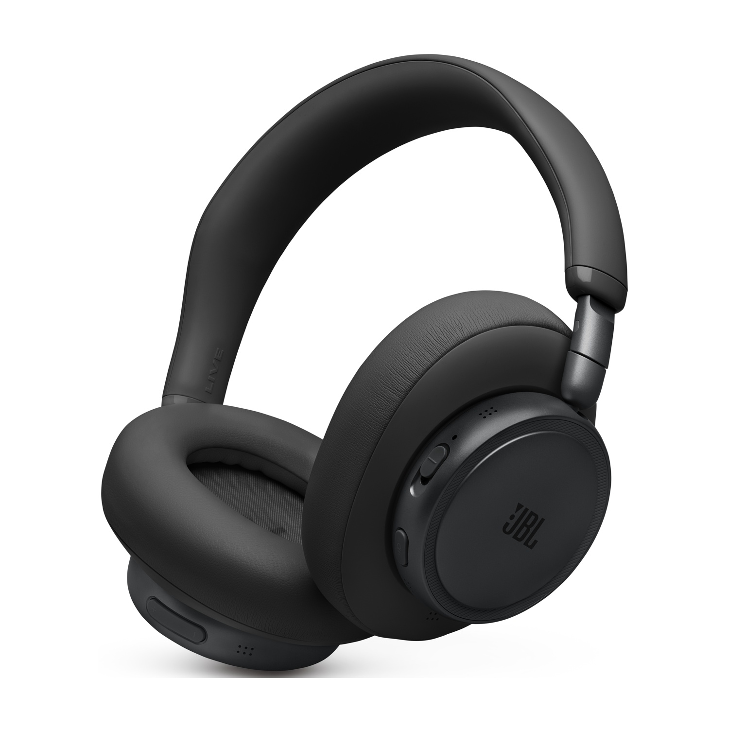 Cuffie JBL nere con archetto imbottito e padiglioni.