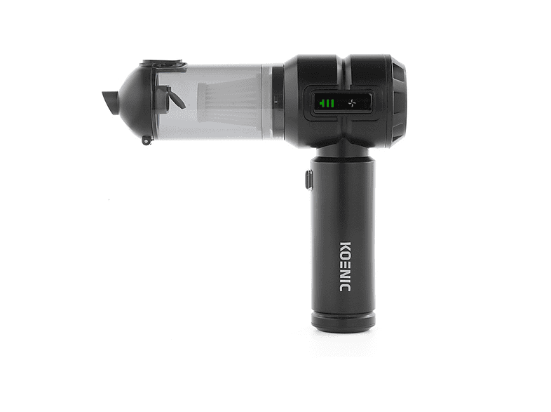 ASPIRABRICIOLE KOENIC KVBR11125 MiniAspirapolvere portatile ricaricabile, Potenza Max 100 W, Autonomia fino a 30 min, Contenitore polvere 0,14 l, Nero
