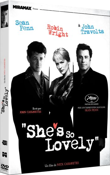 Sean Penn, Robin Wright, John Travolta sur la couverture DVD de 'She's so Lovely'.