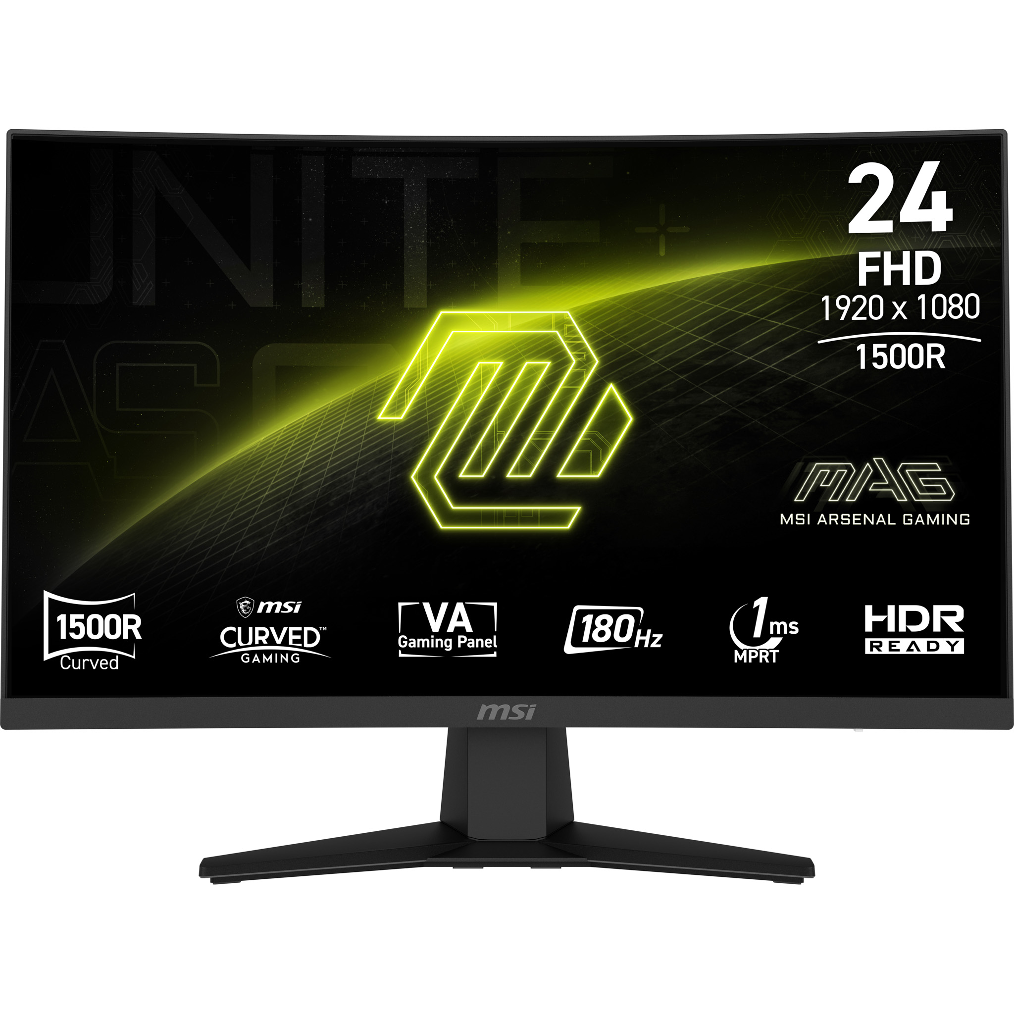 Ein 24-Zoll-FHD-Gaming-Monitor mit 1500R Krümmung und 180Hz.