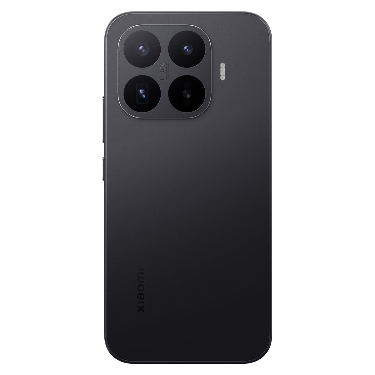 Dörtlü Leica kamera sistemli ve Xiaomi logolu koyu gri akıllı telefon.