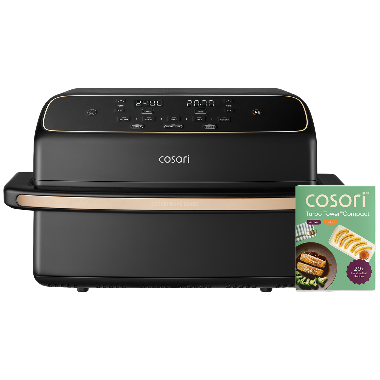 Cosori Twinfry Dual Blaze Compact - Heteluchtfriteuse Zwart 86 L 2700 W Aantal Frituurmanden: 1