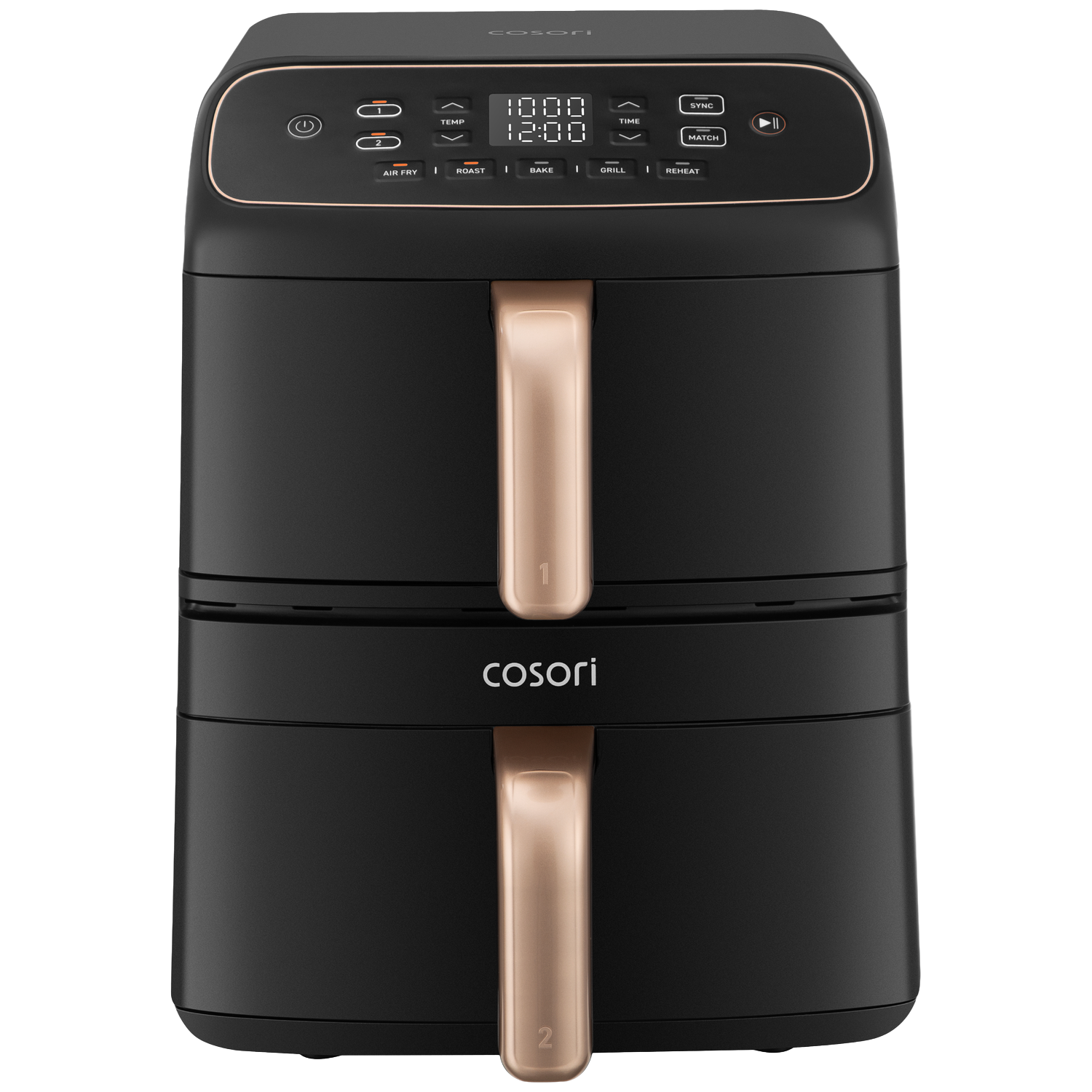 Cosori Turbo Tower Compact - Heteluchtfriteuse Zwart 86 L 2630 W Aantal Frituurmanden: 2