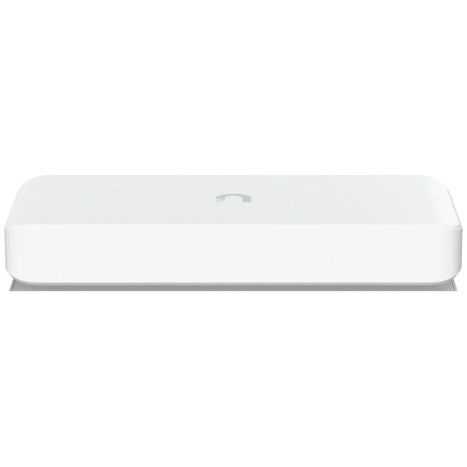 Un appareil blanc, rectangulaire, aux coins arrondis, sur fond blanc.
