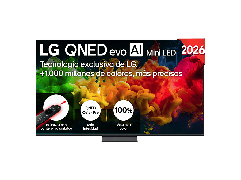 TV QNED Mini LED 85″ – LG 85QNED81B6A, UHD 4K, Procesador Inteligente α7 AI Processor 4K Gen9, Smart TV, DVB-T2 (H.265), Negro