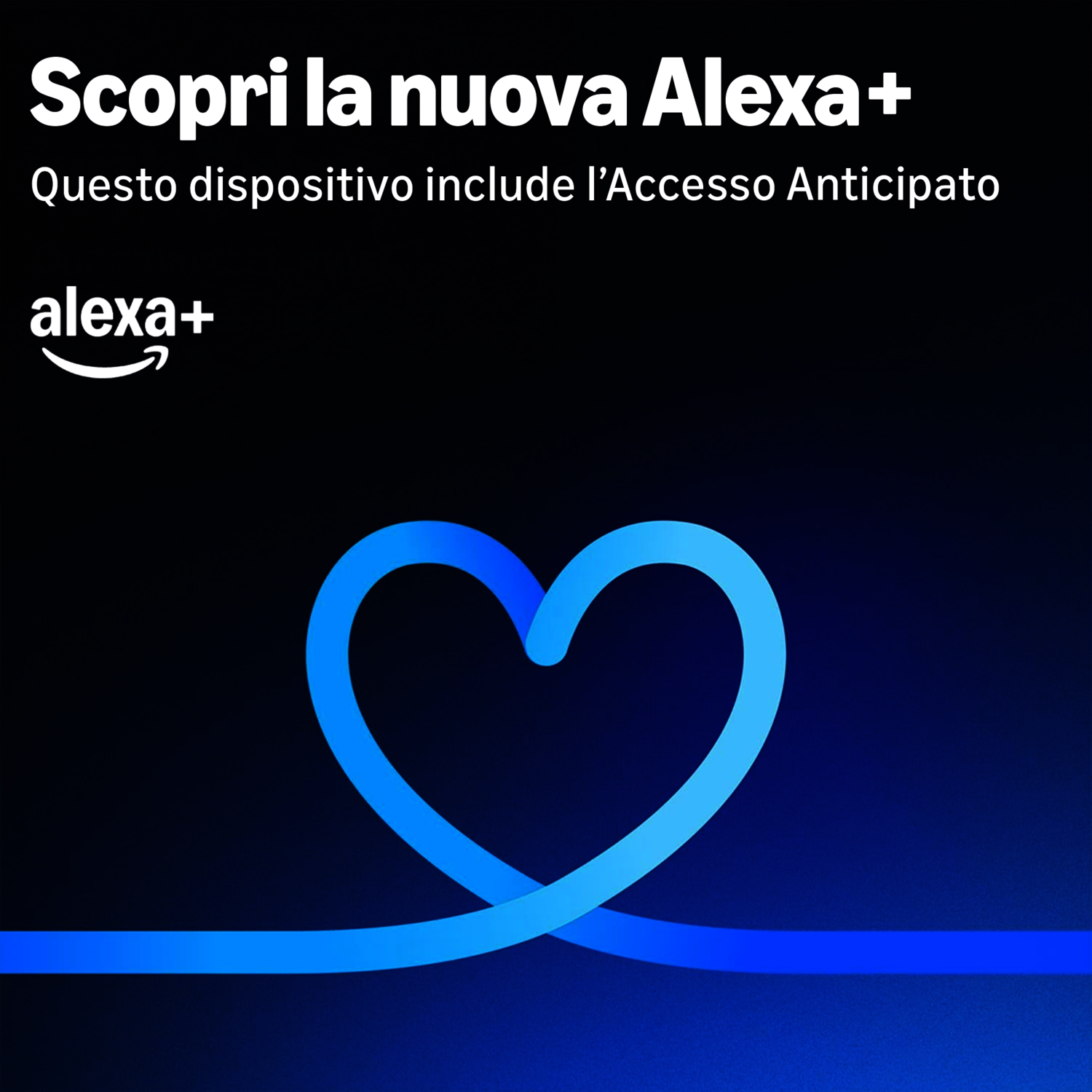 Un cuore blu di un nastro su sfondo nero con testo.