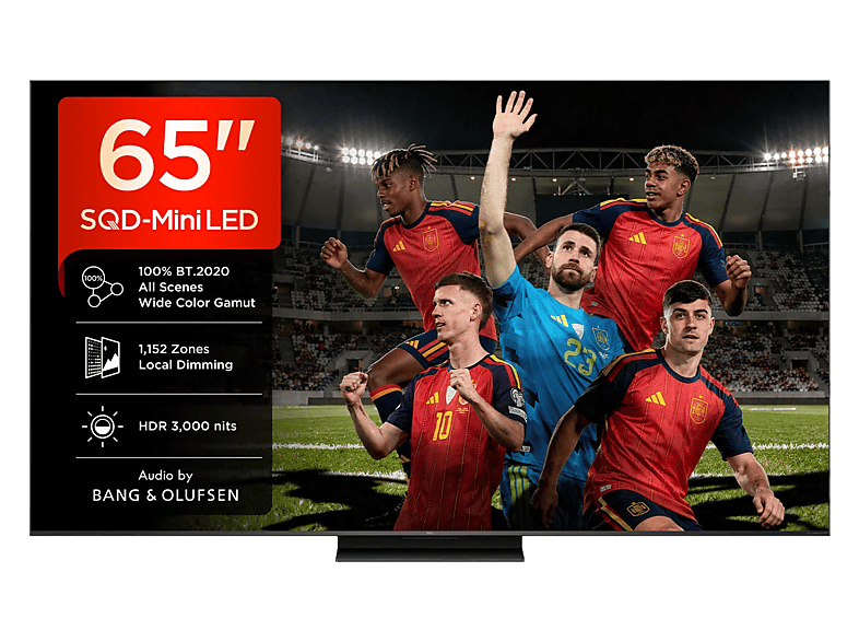 TV QD-Mini LED 65" - TCL 65C7L, QLED 4K, TSR AiPQ, Smart TV, DVB-T2 (H.265), HDR 3000 nits, Dolby Vision y Atmos, Negro