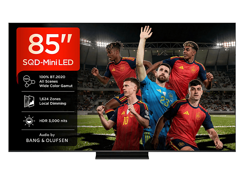 TV QD-Mini LED 85" - TCL 85C7L, UHD 4K, MT9653, Smart TV, DVB-T2 (H.265), HDR 3000 nits, Dolby Vision y Atmos, Negro