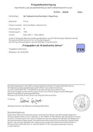 FSK Freigabebescheinigung: Filmfreigabe ab 16 Jahren, ausgestellt 2004.