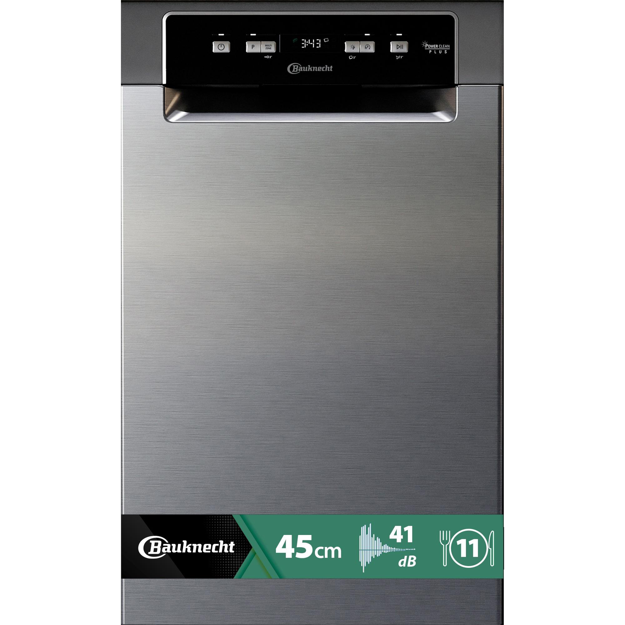 Bauknecht Geschirrspüler mit digitaler Anzeige, 45cm, 41 dB und 11 Programmen.