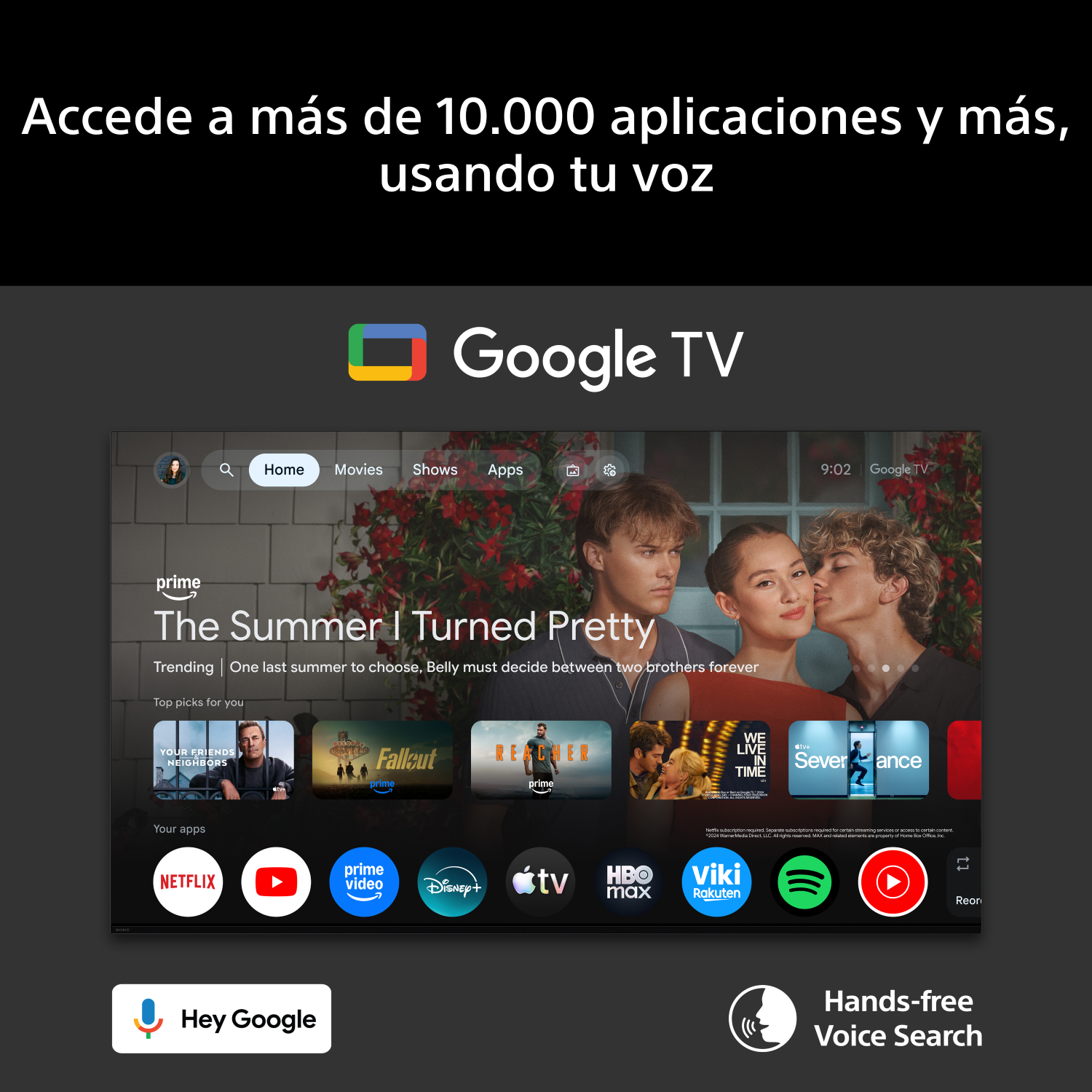 Accede a más de 10.000 aplicaciones y más, usando tu voz con Hands-free Voice Search.