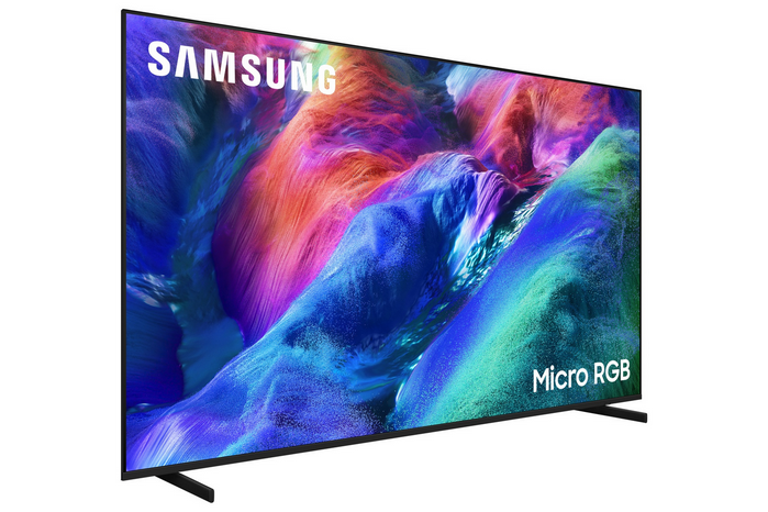 Un televisor Samsung QLED con pantalla vibrante y diseño elegante.