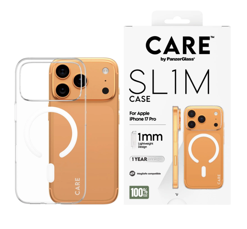 Klare Slim-Hülle für iPhone 17 Pro, MagSafe-kompatibel, 1 mm leichtes Design.